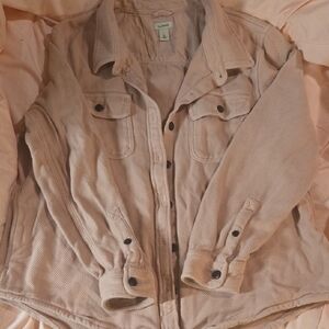 L.L. Bean Women's Light Pink Corduroy Utility Jacket